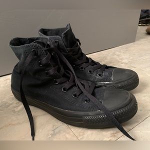 Converse Chuck Taylor All Star High Top Black Sneakers Size 6 Mens Size 8 Womens